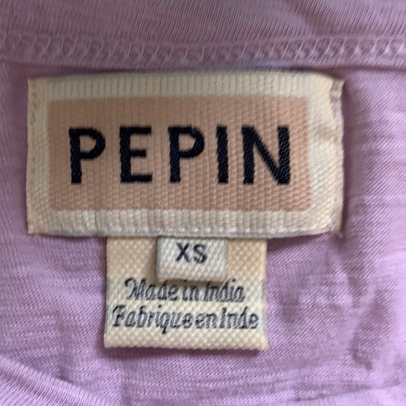 PEPIN Ruffle Cap Shoulder Sleeveless top lavender women’s blouse xs - Picture 4 of 6